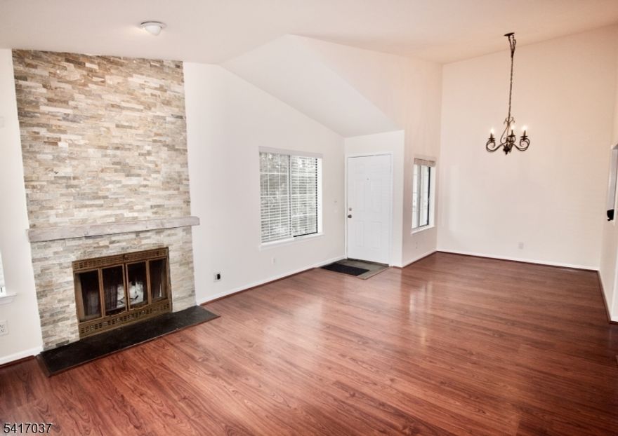 Lovely second floor spacious D model end unit featuring approx. 928 sq ft of living space. Bathrooms remodeled, recent stainless appliances, flooring replaced, freshly painted interior, new washer/dryer, new hot water heater, vaulted ceilings and recessed lighting throughout. The Hills community offers great amenities such as pool, tennis, gym. Reasonable taxes and low maintenance fee. Convenient to Rts 287, 78. Ready for quick occupancy. Fireplace being sold "as is" no known issues, has been cleaned regularly.