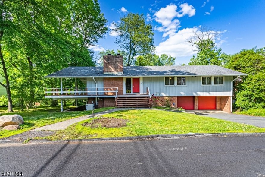 Bright & Sunny Ranch with a Contemporary, Mid-Century Flair!! Stunning and unique wrap-around porch overlooks a park-like WATERFRONT setting. Lovingly cared for, designed and built by the same Owner for 64 YEARS. Lots of Generous Room Sizes to Spread Out & Make Your Own! Tons of natural light -large windows throughout living space. Open living room with gorgeous brick, wood burning fireplace and gorgeous cedar shiplap ceiling. Formal dining room with china closet. Large functional Kitchen with tons of counterspace & cabinets. 3 generous sized bedrooms & 2 full baths. Plenty of storage in a full unfinished basement and 2 car garage! Pull down attic. The backyard is level & private. An ideal spot to relax & enjoy life. DREAM HOME potential! Hardwood flooring under all the carpet. Stunning Backyard Oasis Perfect for Entertaining & Relaxation! Enjoy the Privacy on the Rockaway River. Close proximity to Downtown, schools, sports fields, playground, restaurants, shopping and many events that make Denville so desirable. As well as commuter locations for bus/train direct into NYC. Great schools. House shows pride of ownership. Public utilities; sewer & water, natural gas. NEW furnace.