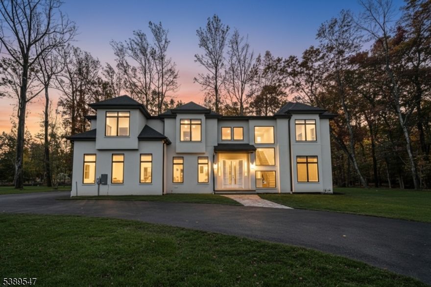 Unveil River Vale?s most coveted estate, where modern design and natural tranquility come together. Set on 2.7 private acres, this 4,400 sq ft new construction smart home plus a spacious unfinished bonus basement, showcases exceptional craftsmanship and future potential, with 5 expansive bedrooms and 4.5 custom bathrooms, including a primary bath with a luxurious wet room and soaking tub. he chef?s kitchen features GE Monogram appliances and custom cabinetry, while wide-plank white oak flooring flows throughout. Black-framed windows highlight the contemporary aesthetic, and the hard-coat cement exterior ensures lasting durability. With 10-ft ceilings on the first floor and 9-ft ceilings on both the second level and lower level, every detail has been designed with comfort and style in mind. The property also includes a 3-car attached garage, and the high-efficiency heating and cooling systems complete the home. A distinctive new construction opportunity in River Vale.