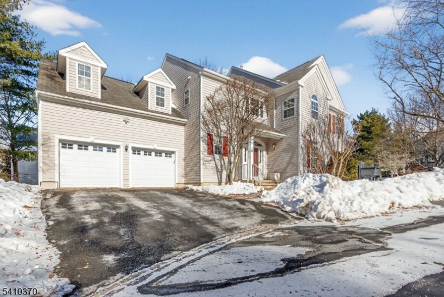 Welcome to this stunning 5-bedroom, 3.1-bath colonial offering space, style, and one of the most private and flat backyards in the neighborhood. Freshly painted and filled with natural light, the home features hardwood floors throughout the first level and a dramatic two-story foyer with soaring ceilings. The open and airy floor plan flows effortlessly between the living, dining, kitchen, and family rooms  ideal for both entertaining and everyday living. Newly updated Kitchen with Quartz countertop, SS appliances and brand new cabinets.  The family room includes a cozy gas fireplace and sliders opening to a serene private and flat backyard with patio, ideal for relaxing or entertaining outdoors. Upstairs, enjoy brand new carpeting and a spacious primary suite with walk-in closet and spa-like bath with double sinks, jacuzzi tub, and separate shower. Four additional bedrooms and an updated hall bath provide plenty of space for everyone. The fully finished basement offers a media room, bar, game room, full bath, and abundant storage. Located in The Hills community, residents enjoy access to a Outdoor pool, fitness center, playgrounds, and scenic walking paths, all close to excellent schools, shopping, major highways and NJ Transit. Blue ribbon schools and Perfect for commuters. This is an exceptional opportunity to rent a truly special home in a premier, amenity-rich community.
