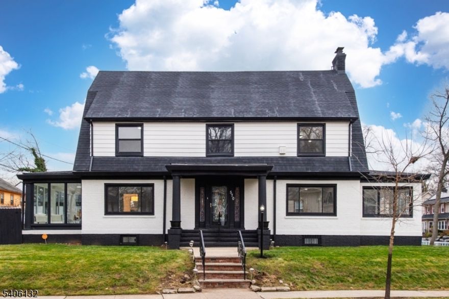 Stunning, Fully Renovated Corner Colonial in Tuxedo Park, South Orange. Welcome to 570 Cameron Road, a beautifully re-imagined single-family home set in one of Essex County's most sought-after communities. This  charming custom corner colonial perfectly blends timeless architecture with modern elegance and refined comfort. Step inside to discover sun-drench, spacious living areas that flow seamlessly, ideal for entertaining, working from home, or relaxing in style. Gorgeous hardwood floors and a lovely, functional fireplace in the living room. The chef's kitchen is a showstopper, featuring custom cabinetry, Quartz counter tops, and premium finishes. The Master bedroom offers thoughtful design details, including a modern ceiling light with fan and a dedicated makeup counter. Exudes luxury, highlighted by the suite's stunning spa-like bath complete with a freestanding soaking tub and an advanced LED Panel Tower Shower System with multiple body jets, rainfall features, and a sleek tub spout. The finished basement adds exceptional functionality with a full shower bath, new washer and dryer, two large walk-in closets, and abundant storage. This move-in-ready masterpiece offers the ideal balance of suburban tranquility and urban accessibility, set on a quiet street just minutes from the Midtown Direct train station, Seton Hall University, So Orange Performing Arts Center, downtown dining and shops, parks, and major highways.  A Must See!!!! This won't last long!