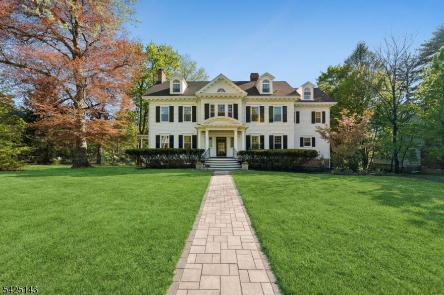 Magnificent 8 bedroom, 5.1 bathroom Colonial nestled on a .8 acre beautiful flat lot in the sought after Montrose section of South Orange. This one of a kind, beautifully renovated home is just a few blocks from the vibrant downtown, NYC train, new recreation center, parks, restaurants & shopping. Curb appeal like to other, once inside the grand foyer your heart will skip a beat. Incredible woodwork, high ceilings, period details thru-out, stunning staircase, & beautiful wood floors. The fabulous new kitchen offers tremendous counter top & cabinet space, a large center island with an open flow to the breakfast area, family room & access to the deck & exquisite expansive yard. Gracious DR w/FP, LR w/FP, study/office w/views of the property, large porch & powder room round out the first floor. The 2nd floor hosts a striking primary suite w/FP, beautiful new bathroom, huge walk-in closet & fabulous sun room plus 3 more large bedrooms, 2 new bathrooms & a laundry room. The 3rd floor offers another bedroom suite & 3 more bedrooms & new baths. New windows, freshly painted inside & out, refinished floors, new wiring, new plumbing, new roof on house & garage, new HVAC (4 zones), new garage doors, new front & rear path, new custom made iron handrails, to name a some of the recent renovations. Magnificent house, location & property!!!