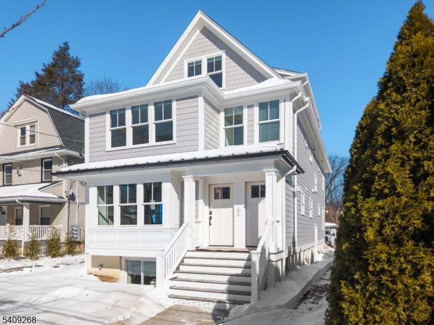 Beautifully styled, newly renovated designer apartment in perfect Upper Montclair location.  One block from NYC train, bus and the shops, restaurants and services of Watchung Plaza.  Across the street from neighborhood park.  Private entrance leads to gracious open floor plan with large living room and dining area and stunning kitchen with all new appliances, cabinetry and quartz counters.  Huge bright primary suite with large outfitted closets and gorgeous tile bath with quartz counters.  Guest bedroom with large closet and a separate office nook.  Hardwood floors throughout.  In-unit laundry.  Every detail has been carefully considered and addressed.  One off-street parking spot included. Located in an owner-occupied three family home. Sorry no pets.