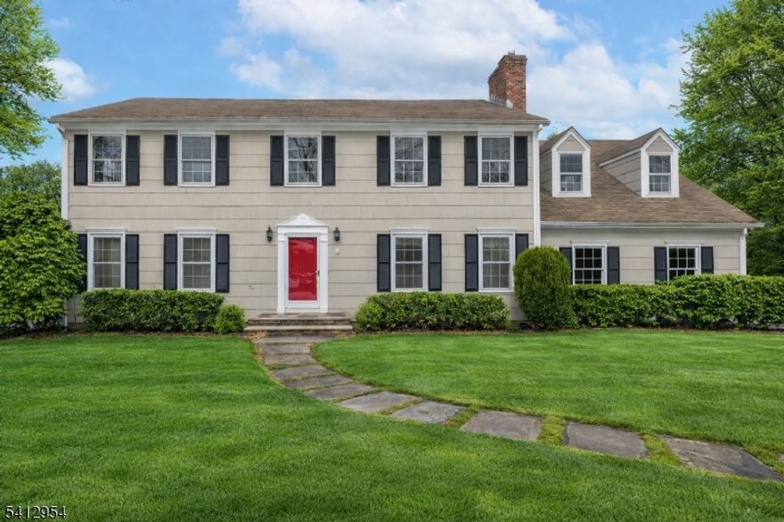 Welcome home to 15 Alison Ct! This spacious home sits on a 0.43 acre lot in a cul-de-sac across the street (Central Ave.) from Hillview Field/playground. The 3,666 sq. ft. home (inclusive of unfinished basement) has all 5 bedrooms on the second floor! Upon entering the home you are greeted by a spacious foyer that opens in three directions to the living room, family room and kitchen! The family room is adorned with a brick faced wood burning fireplace, the kitchen has a separate breakfast area for dining which flows into the large dining room. The living room also offers spacious entertaining with an abundance of natural light. The first floor also has a powder room, laundry and mudroom/inside entrance from the garage. Step outside and relax on your deck overlooking the private yard. Upstairs every bedroom is generously sized including the 611 sq. ft. primary suite with WIC (with a window for extra light!) The primary bedroom has 5 windows facing 3 directions allowing for natural light throughout the day. There is also a hall full bath on the 2nd floor. The basement is untapped potential at 1,100 sq. ft. with 8 foot ceilings! How will you use the space? Digitally enhanced pictures in the listing show you the home without snow and the opportunity that awaits! Location (cul-de-sac) is key as it is just 0.65m w/sidewalks to award winning Salt Brook Elementary School, 0.8m to NJ Transit train station and close to all New Providence restaurants and small businesses. Welcome home!