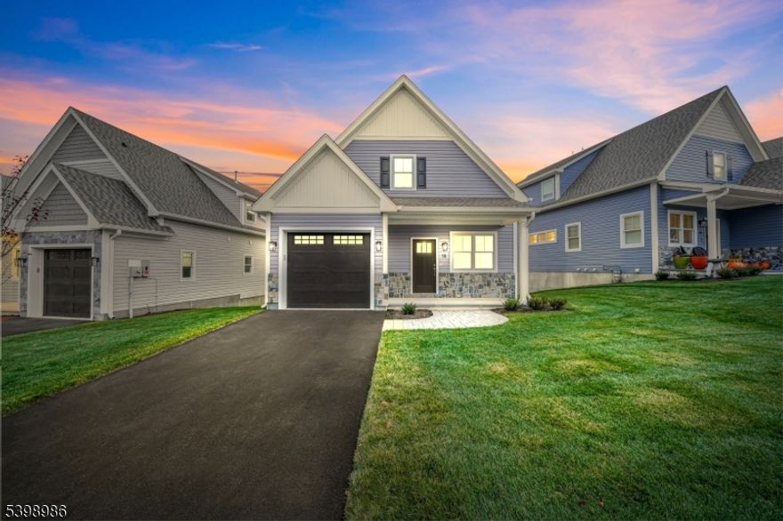 Welcome to Knoll Edge, Morris County's newest 55+ community. Enjoy easy living in this brand-new standalone home featuring 3 bedrooms, 2.5 bathrooms, a finished walkout basement, an attached garage, and serene Rockaway River views.The first floor includes a spacious primary bedroom with an en-suite bath and walk-in closet. The stunning kitchen offers stainless steel appliances and quartz countertops, and opens to a Trex deck overlooking the river. A bright family room, powder room, and laundry room complete the main level.The second floor features two additional bedrooms with large walk-in closets, a full bath, and a versatile loft.The full, finished walkout basement provides abundant open space and access to a patio perfect for additional living or entertaining.Conveniently located with easy access to major highways, bus and train service to NYC, shopping, dining, and Boonton's vibrant downtown. Moments away from Knoll Country Club. ***Use GPS to 424 Vreeland Ave, Boonton***