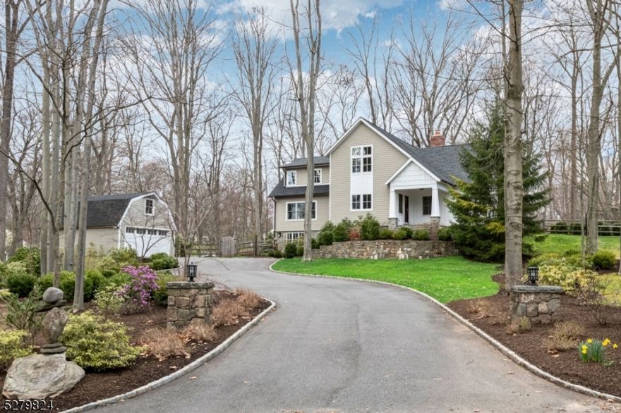 Totally remodeled an expanded unique home on 1.5 wooded acres in Convent Station.  Classic styling combined with a modern layout and an abundance of windows offering natural light and scenic views. Two primary bedrooms, one on the first floor and one on the second floor, each with two walk-in closets and en-suite bathrooms. Custom California closets. The breathtaking kitchen has marble countertops, a huge center island, Wolf 48" gas range with 8 burners and two ovens, TWO 36  Sub-Zero PRO refrigerators, TWO Miele dishwashers, and a large eating area with sliding doors offering views of the serene manicured yard and patios. The large butler's pantry rivals many kitchens, with a double drawer dishwasher for your glassware, dual zone wine/beverage fridge, sink, and loads of counter and cabinet space. The spacious living room and family room both have fireplaces. The lower level sits above grade on two sides with full-sized windows and outside access, which includes a large space for a media room or game room, a full bathroom, a mud room with walk-in closet, a wine cellar, and lots of storage space. The gorgeous property features beautiful landscaping and a fenced-in backyard with two reclaimed bluestone patios, stone fireplace and brick BBQ.  The two-story, 3+ car garage offers room for cars, storage, and other recreational uses. 3/4 mile from Ginty recreation complex. 2 blocks to Loantaka Brook Reservation. 1.5 miles from downtown. 3/4 mile from direct train to NYC.