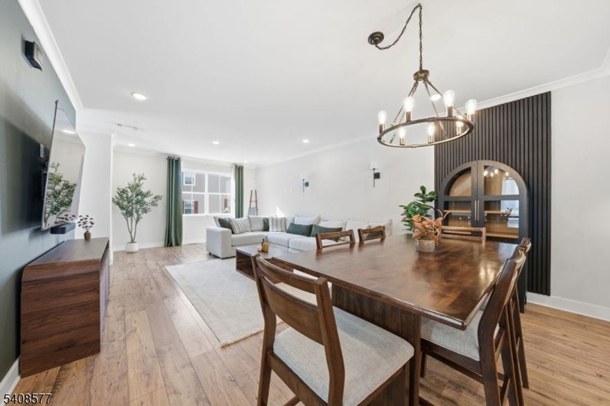 Upgraded Peyton III end-unit in Morris Woods with private yard and side yard. One of the largest and most livable layouts in the community.Bright open-concept main level with farmhouse-style kitchen, center island, smart appliances, and direct kitchen-level walkout to a private patio and yard ideal for everyday living and entertaining.Finished ground level offers flexible space for a home office, gym, or media room, plus a custom storage system. End-unit placement provides added privacy and natural light.Upstairs features a spacious primary suite with custom walk-in closet and glass-enclosed shower, two additional bedrooms with custom closets, and convenient bedroom-level laundry.Notable upgrades include:EV charger, smart light switches, Wi-Fi roller shades, custom window treatments, whole-home water softener and filtration system, Wi-Fi water pressure booster, brand-new LG refrigerator/washer/dryer with transferable extended warranty, and garage storage shelving.Located in Morris Woods with easy access to I-80, I-280, shopping, dining, and NYC train service via Dover Station just minutes away.Move-in ready, thoughtfully upgraded, and positioned for privacy.