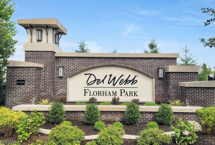Welcome to resort-style living in the 55+ gated Del Webb community of Florham Park. This Cedar Hill 4th-floor residence offers an elevated lifestyle where comfort, convenience, and community come together effortlessly. This beautifully designed condo features 2 bedrooms, 2 full bathrooms, a den/home office, and a dedicated laundry room, all thoughtfully arranged for easy living. The open-concept floor plan is sun-filled and airy, anchored by a chef's kitchen with generous counter space, extensive storage, and a center island with breakfast bar, ideal for both everyday living and entertaining. Step outside to your private patio, the perfect spot to enjoy morning coffee or unwind at the end of the day. A rare and valuable highlight of this unit is the two tandem garage spaces, offering exceptional convenience, along with additional shared parking for guests. Del Webb delivers an outstanding lifestyle with a nearly 17,000 sq ft clubhouse and an impressive array of amenities, including a heated indoor pool, outdoor zero-entry pool, hot tub, pickleball, bocce, and tennis courts, plus a state-of-the-art fitness center and locker rooms. Multiple social spaces provide endless opportunities to stay active, social, and connected. Minutes away from Madison, Morristown, Florham Park and all they have to offer. Experience elevated, low-maintenance living in one of Morris County's most desirable active adult communities.