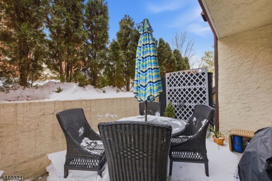 Welcome home, to this updated, Sleepy Hollow ground level unit. Why rent, when you can own! Features include: New kitchen with custom cabinets, butcher block counter tops, penny round backsplash, and stainless-steel appliances. Renovated bathroom, Spacious bedroom with ample closets, and laundry within the unit. The open floor plan boasts sunlight through two sliding doors, to your own private patio. This recently painted unit, has updated electric, central air, nothing to do but move in.  Assigned parking spot #17, right outside your door. Commuting is a breeze as you are steps to NYC buses, shopping, restaurants, movie theatre, stores, parks, and Nutley schools.