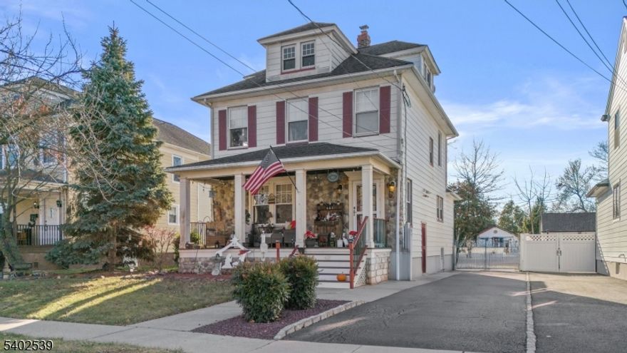 Charming Colonial with Beautiful Front Porch, This home has charm, Kitchen with a Butlers pantry, All season room off the dining room, Laundry chute, walk-up attic great for storage or to redo for a bonus space, fenced yard, close to all major highways and downtown train station.