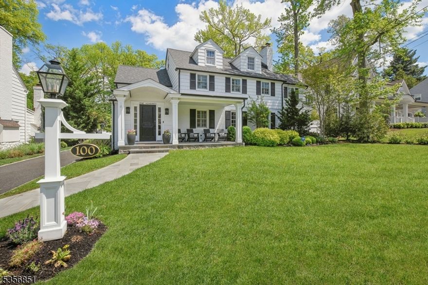 Ideal Location and incredible Design define this picture perfect Memorial Field stunner.  Recently renovated and expanded with exceptional amenities, floor plan and property, this home is truly one of a kind.  Location, Location close to schools and town, with sweeping views of Memorial Park.  Custom eat in kitchen opens to vaulted ceiling family room spanning the entire rear of the home.  Full glass sliders lead to built in bluestone outdoor kitchen with fireplace and grill.   The deep level private yard is great for play. Primary suite with dressing room and marble bath, generous bedrooms, renovated baths, bar room with custom built ins, home office, three powder rooms, and beautiful living room with marble fireplace.  Upscale extras include newly built 2 car garage with California closet built ins and attic storage, huge mud room with custom lockers, pantry closet, and heated floors, 2nd floor laundry room, large recreation room with shelving, ev charger, gated fully fenced yard and welcoming front porch.  Life is good at 100 Larned Road!