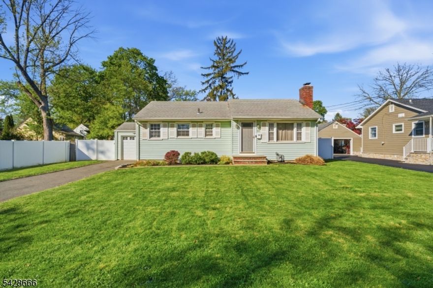 Serene Suburban Retreat - Welcome to 315 Myrtle Avenue, a peaceful haven set along a quiet, tree-lined street in the heart of Scotch Plains. This inviting ranch-style home offers three well-sized bedrooms on the main level, each with soft natural light, along with a beautifully updated main bath. The heart of the home gleams with hardwood floors throughout and a light-filled layout that feels open, airy, and calm. Anchored by a classic fireplace, the living room invites relaxed gatherings. Just beyond, the updated eat-in kitchen features granite countertops, stainless steel appliances, and tile floors. The partially finished basement offers a quiet escape for a cozy media room, a home office, or a home gym, complete with a convenient laundry and storage area. Step outside to a fully fenced yard that feels private and peaceful. Whether gardening, relaxing, or barbecuing with friends on a summer evening, the outdoor space offers a gentle connection to nature and room to simply unwind. An attached garage adds to the ease of daily living, completing this comfortable and quietly inviting home. Located in a well-established neighborhood known for its welcoming community and highly regarded schools, this home offers everyday convenience with nearby NYC bus service and easy access to Routes 22 and 78. O/H 5/2 & 5/3 1-4