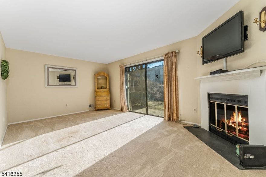 Beautiful first floor 2 bedroom, 1 1/2 bath, primary bedroom has a large walk in closet, sliding door, covered patio overlooking green space, Furnace 4 yrs young, laundry room with full size washer & dryer and plenty of storage space, wood burning fireplace,  Amenities include: pool / tennis / basketball and clubhouse. Close to Spruce Run Reservoir, Round Valley Reservoir, Downtown Clinton, I-78 Hwy, and High Bridge train station.