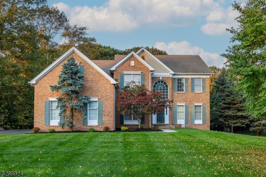 Soaring ceilings, open living spaces and backyard oasis with heated inground pool! Professional landscape leads you to the two story entry foyer with hardwood flooring, double door entry to home office, updated powder room and first floor laundry/mudroom leads to 3 car attached garage. Kitchen with center island, pantry, maple cabinets, granite counter tops and stainless appliances has French door to backyard and is open to family room with vaulted ceiling with skylights, 2nd staircase to upper level and gas fireplace. Formal living and dining rooms have hardwood flooring and provide separate entertaining area. Upper level features primary suite with sitting area, full bath with stall shower and jetted tub and huge walk-in closet. Three additional bedrooms and full bath with double vanity and tub-shower complete the second floor. Poured foundation basement is full and unfinished, but provides limitless possibilities with high ceilings. Stamped concrete surrounded in-ground heated pool, aluminum fencing and privacy complete the backyard. Other highlights include generator hookup, public water, sewer and natural gas, newer 2 units of central air, central vac, storage shed, Long Valley schools and accredited West Morris Central High School with IB program.