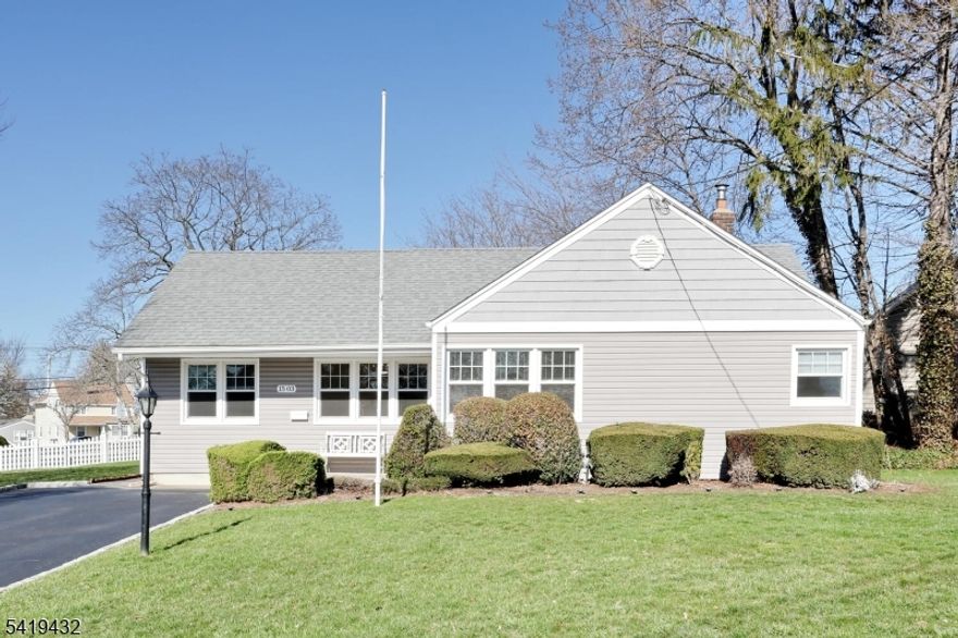 The Ranch You've Been Waiting For! Opportunities like this are few and far between an updated, move-in ready ranch on an oversized corner lot in one of Fair Lawn's most commuter-friendly locations. Perfect as a condo alternative without sacrificing space or privacy, this 3-bedroom, 1.5-bath home offers true one-level living. Whether you're starting out, downsizing, or looking to build equity over time, this home checks every box. Step inside- sunlight pours into the open-concept living and dining areas, highlighting hardwood floors and a clean, modern aesthetic. The updated kitchen flows seamlessly into a functional mudroom with direct access to a partially finished basement, complete with laundry and a powder room ideal for added living space, a home office, or guest overflow. Newer windows, roof, siding, central air, and baths allowing you to move right in. The oversized corner property sets this home apart, offering rare flexibility for expansion and outdoor entertaining. For commuters, this location is a game-changer. Enjoy quick and convenient access to NYC-bound train and bus lines, making your daily commute seamless while still coming home to a peaceful residential setting. It's the perfect balance of suburban comfort and city accessibility. Located near shopping, dining, top-rated schools, and local amenities, this is the kind of home buyers wait for and act quickly on as homes like this don't last. Schedule your showing before it's gone.