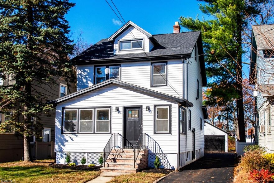 Complete renovated beautiful colonial home featuring 3 bedrooms possible 4th in attic, 1 Full Bath, has state of the art kitchen beautiful OPEN designed with great open space, enclosed porch 2 car detached garage, long driveway