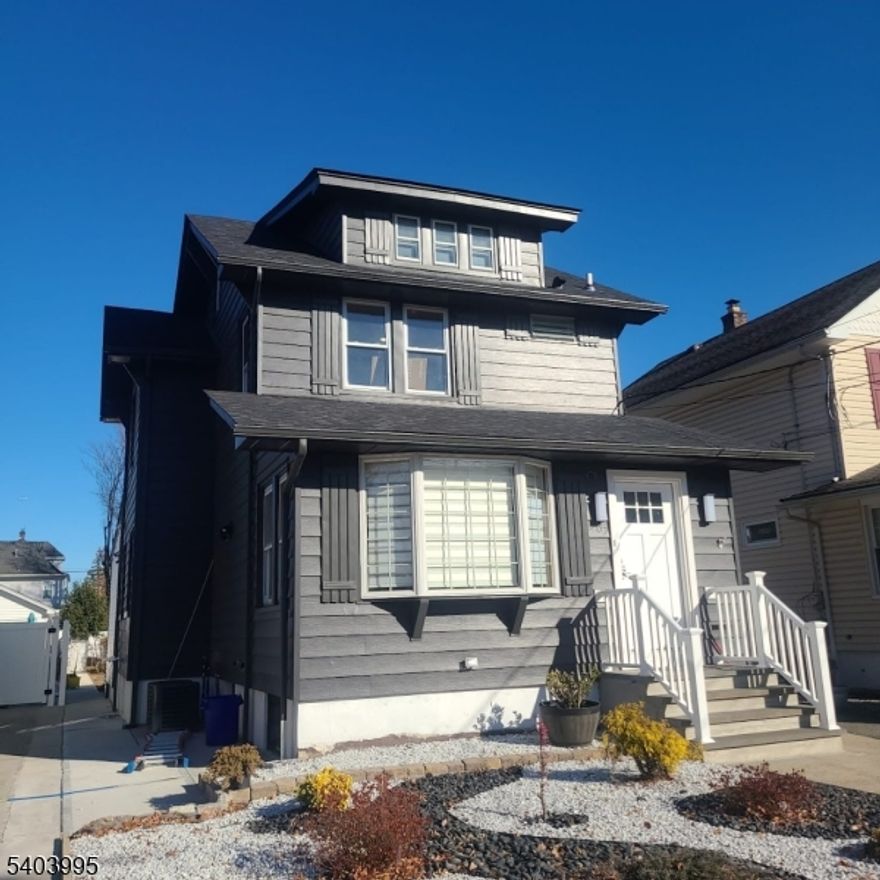 Beautifully renovated single-family home featuring 4 bedrooms and 3.5 bathrooms. This home offers a spacious open-concept living and dining area, perfect for entertaining. The modern eat-in kitchen includes a center island, quartz countertops, and stainless steel appliances.Enjoy abundant natural sunlight throughout, central air/HVAC, and a fully finished basement ideal for an entertainment area or family game room. Laundry is conveniently located on the premises.Situated on a quiet residential street, the property offers ample street parking plus a private driveway. Conveniently located near schools, shopping, restaurants, and major highways including Routes 3, 17, and 21, as well as the Turnpike and Parkway. Easy access to public transportation to NYC (bus and train), minutes to the American Dream Mall, and close to the Lincoln and Holland Tunnels.A must-see home in a prime location.