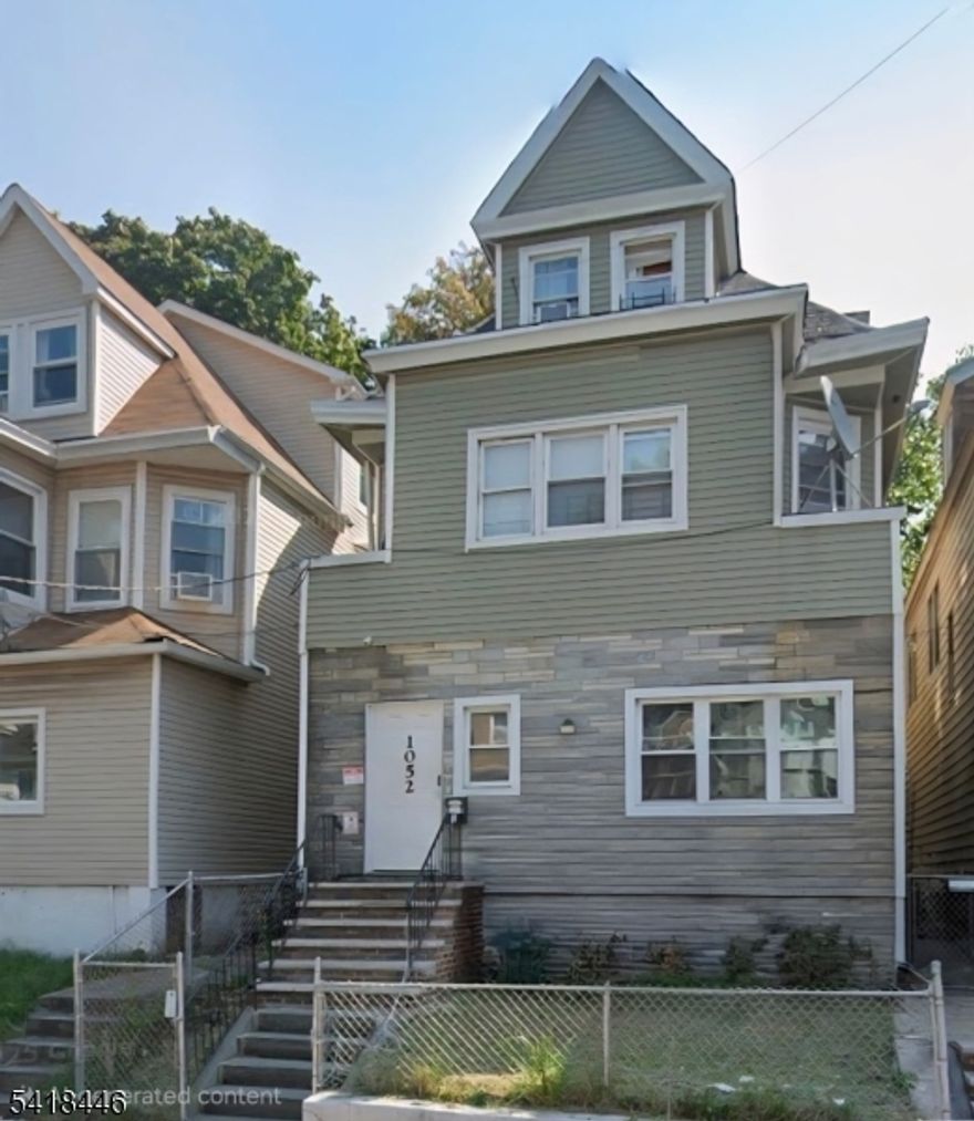 Rare 3-Family Opportunity!   unique property boasts 8 bedrooms, 4 bathrooms, and a spacious deck perfect for outdoor entertaining. Features include:Full walkout basement with finished space and storage, Home office an extra room, full bath, laundry hookup 1st floor: 3 bedroom,1 full bath, laundry, kitchen, living room2nd floor: 4 bedrooms, 4 bathrooms, kitchen3rd floor: 3 bedrooms, 2 bathrooms, kitchenCurrently operating as a lucrative Airbnb (always fully booked)Prime location in Irvington, near shops, schools, transportation, bus terminal, and the 280 parkwaySold 'As Is' will be deliver vacant at closing, is a fantastic investment opportunity! dont miss this out