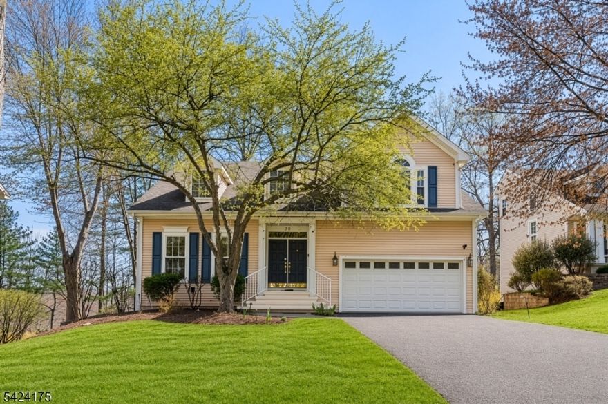 Located on a quiet cul-de-sac in the sought-after Hills community of Basking Ridge, this elegant, move-in ready home offers refined blend of comfort and style. A sun-drenched open-concept layout features spacious living and dining areas flowing into a beautifully updated eat-in kitchen with center island, stainless steel appliances, and deck access perfect for indoor-outdoor entertaining. The inviting family room with fireplace adds warmth and charm.A first-floor bedroom and full bath offer flexible living for guests, office, or extended stay. Additional highlights include a two-car garage with EV charger and an oversized driveway for ample parking. Upstairs, three generously sized bedrooms and two full baths, including a serene primary suite. Originally designed as a four-bedroom layout, two bedrooms have been thoughtfully combined to create an expansive oversized bedroom, easily convertible back if desired. A convenient second-floor laundry enhances everyday living. The fully finished walkout basement offers versatile, well-appointed space complete with a full bath ideal for a media room, recreation area, or private retreat .Enjoy TOP-tier schools and access to resort style amenities, including swimming pool, gym, clubhouse, tennis courts, and parks. Surrounded by beautifully maintained green spaces. Convenient to highways, shopping & NYC transit. This home has it all . Don't let this pass by !!