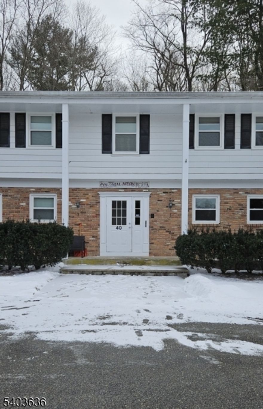 1 Bedroom Apartment Ground Floor Access No Stairs. Large Living Room with Plenty of Natural Light.  Spacious Eat in Kitchen, and Bedroom and Full Bath complete this unit.  Close commuters location with NJ Transit Park and Ride that you can walk to, and easy Highway access to both 23North and South! Electric Heat and Shared Laundry Room in Building