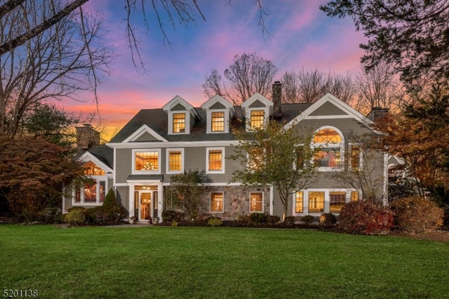 A custom-built Colonial with pool and carriage house on ALL PUBLIC UTILITIES is just minutes from charming Mendham village and Midtown Direct trains! Detailed open floor plan offers on-trend upgrades, three fireplaces, spacious gathering areas, renovated designer kitchen, a luxurious primary suite with a private sun deck, an exercise studio on the third level and a detached carriage house with a bonus one-bedroom multi-use apartment above. The entertainment-friendly outdoor amenities include two rear decks, multiple stone patios, an in-ground pool, and a stone fireplace with seating. Set on over an acre of open, level and private property, the fenced backyard is another desirable feature. Located near shopping, hiking at Tempe Wick Reservation, and top-rated West Morris Mendham High School, one of a very few school districts in the state offering the International Baccalaureate Program. Whole House Generator. Owner Improvements in "Additional Disclosures".