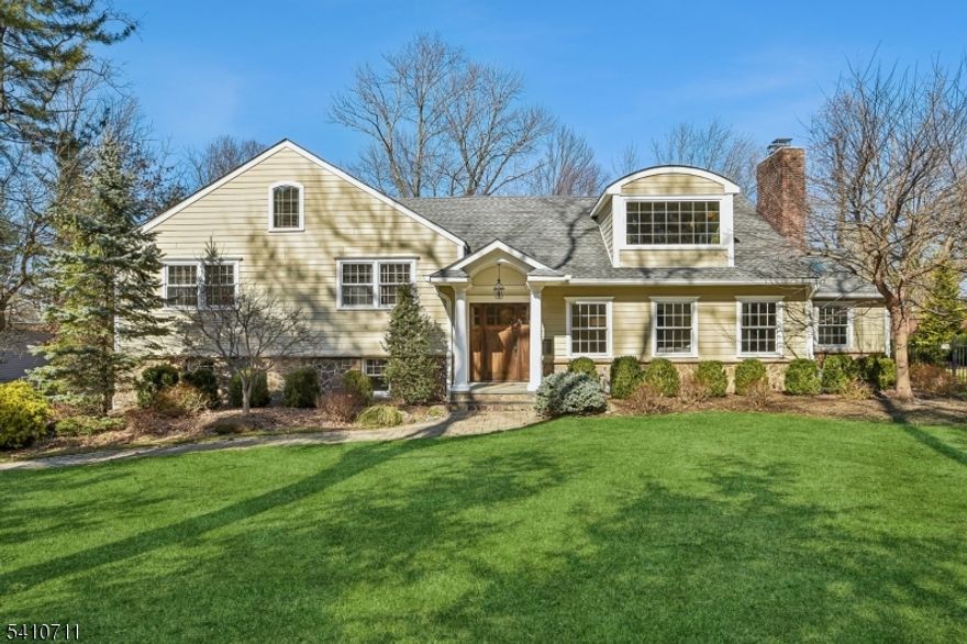 Fabulous totally renovated home unsurpassed in quality and with a gorgeous backyard with bluestone patio, stunning saltwater pool with waterfall, summer kitchen & fire pit, ideally located in highly rated Deerfield Elementary School district! Stunning gourmet eat-in kitchen with crisp white custom cabinetry, gleaming quartz countertops, top of the line SubZero refrigerator/freezer, Viking exhaust over Viking 6 burner range with griddle, Maytag dishwasher, wine refrigerator, totally open to amazing huge family room with cathedral ceiling, palladian windows, wood-burning fireplace with stone surround, open floor plan, hardwood floors, & French doors leading to expansive bluestone patio with Summer Kitchen w/ BBQ, refrigerator, fire pit and spectacular totally fenced backyard with heated saltwater pool & waterfall and plenty of room for a play set and trampoline. Luxurious Primary Bedroom suite with gorgeous new Primary bath. 3 bedrooms & 2 full baths on the 2nd level. Lower level with walkout access, rec room and mudroom. Amenities include state of the art Buderus Hydronic heating system, New HVAC 2025, new hot water heater 2024, new thermal windows & doors throughout, new roof, & Generac generator 2013. Great location close to Gero Park (0.6 miles), the town's rec center w/ baseball fields, tennis & pickleball courts, town pool & par 3 golf course, Old Short Hills Park (1.2 miles), Short Hills Train Station (1.4 miles), and Deerfield Elementary School (1.6 miles). Low Taxes!