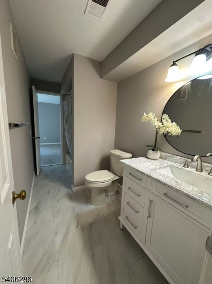 Bright & Modern 1-Bedroom, 1-Bath Condo with GarageLocated on the first floor of a quiet, well-maintained community, this beautifully updated single-level condo offers both comfort and convenience. The fully renovated kitchen features brand-new appliances and new tile flooring. The bathroom has also been updated with a new tile floor and a modern vanity. An oversized deck provides the perfect spot to enjoy your morning coffee while surrounded by nature.A private detached garage located directly in front of the unit provides easy parking and convenient access. This home offers both privacy and excellent accessibility to major highways (I-78 and I-287), as well as nearby schools, parks, and shopping.