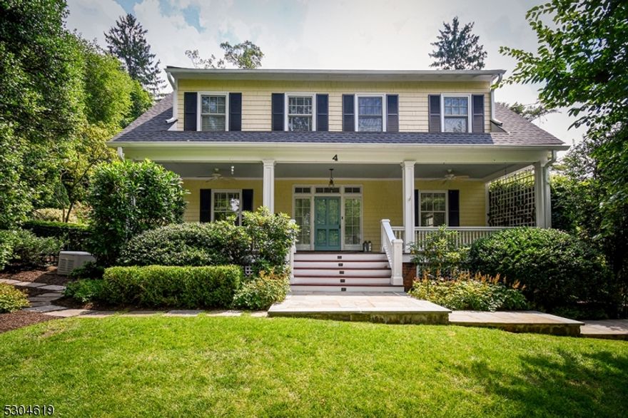 Location! Beautiful colonial in fantastic Franklin school neighborhood.  Architectural details galore including great front porch, high ceilings, built ins, back staircase.  Renovated kitchen and baths.  New since 2020: roof; hardwood floors in foyer, living room and dining room; central air; renovated lower level; hot water heater; driveway.  Open concept kitchen and family room, spacious bedrooms, home office.  Primary bedroom with bath and walk in dressing room (could be 5th bedroom).  Lovely patio, property and landscaping.  Close proximity to train and stores.  Move in ready!