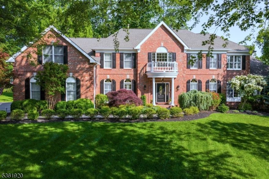 Overlooking NJ National's 5th hole, this distinguished home captures the essence of luxury living in Basking Ridge. Designed for the discerning buyer, this 5-bed, 4.5-bath colonial offers over 6,700 SF of  living space, as well as 1,100 SF of lavish outdoor living space.Meticulous craftsmanship greets you at every turn custom millwork, newly refinished hardwood floors, plantation shutters, and elegant crown molding create a sense of sophistication. The stunning custom kitchen features a generously sized island and  complete suite of professional appliances. The two-story breakfast room opens to sunlit gathering spaces, where a double-sided fireplace warms both the expansive family room and tranquil conservatory. The richly appointed, custom cherrywood office evokes the atmosphere of a refined private club. Upstairs, the primary suite is in its own private wing, with spa-level amenities including a steam shower, walk-in closets, and a serene ambiance that invites total relaxation. Four additional bedrooms--all with custom blinds, thoughtfully arranged and connected by Jack-and-Jill baths, offer generous proportions and enduring comfort.The lower level is complete with a custom bar, lounge, private salon, and built-in features rivaling the main living areas. Step outside to your own private resort: an expansive maintenance-free deck with covered outdoor kitchen and lounge with wood burning fireplace. OFFERS: please send by Tues 6/10 at 5PM.  See Add'l disclosure for more info