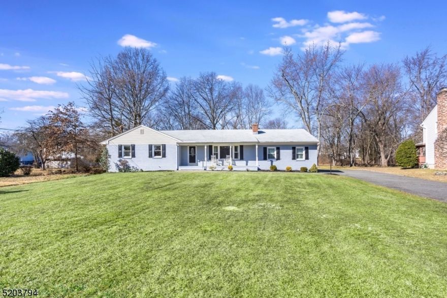 Single Living at its best with this 3 Bedroom & 2 bath Ranch on an acre in the Whippany section of Hanover Township. Highly desirable Hanover Township is known for its low taxes & excellent schools. Entertaining will be a breeze in this house that features a living room, formal dining room & a spacious family room. The primary bedroom features 2 closets & a full bath with shower. Two additional bedrooms & a hallway full bathroom. Kitchen with plenty of counters, cabinets & walk in pantry that opens to the Family Room. The family room will be the heart of the house with windows surrounding it allowing plenty of sunlight. Hardwood in bedrooms, dining room & family room. Freshly painted.  Full large unfinished basement.  Oversized 2 car garage with plenty of room for cars & storage. Township has a beautiful town pool (additional fee), community center, before/after school programs, numerous sports programs and much more. Several parks throughout Hanover Township. Convent train station with NYC Midtown Direct train. Short ride into downtown Morristown with restaurants, shops & theatre. Walking distance to Memorial Junior School. Convenient location with easy access to major highways