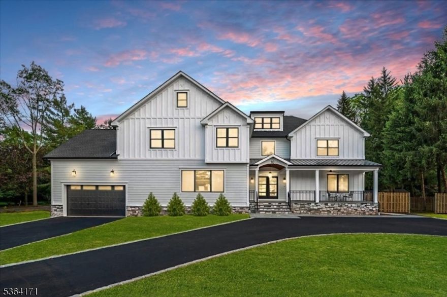 Welcome to a home where elegance meets heart an exquisite custom-built 6-bedroom residence nestled in one of the area's most coveted neighborhoods!  A charming bluestone porch welcomes you into a sun-drenched two-story foyer, where soaring ceilings & designer details hint at the beauty within.The formal dining room is pure enchantment, with coffered ceilings, picture-frame moldings, & a butler's pantry adorned with wine storage, a beverage fridge, and custom cabinetry. The dream kitchen is the soul of the home, showcasing a dramatic waterfall quartz island, Thermador Home Connect appliances, walk-in pantry, and prep sink designed for both everyday living and inspired entertaining!Gather in the warm, stylish family room with its custom built-ins and striking black porcelain fireplace, or step through four-panel glass doors to the bluestone patio and fenced backyard an outdoor haven. A private office with glass barn doors adds a touch of modern charm.The first floor also features a serene guest suite, full bath, powder room, and a mudroom. Upstairs, the romantic primary suite beckons with a tray ceiling, sitting room, dual walk-ins, &  a spa-like bath. Three more en-suite bedrooms & a spacious laundry room complete the level.The finished lower level offers endless possibilities rec room, dry bar, sixth bedroom, full bath. Timeless details Hardie Plank siding, Azek trim, oak floors, 3-zone HVAC, and Smart Home tech make this home unforgettable!!