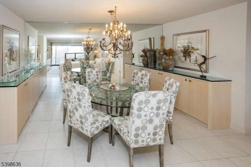 Beautiful, sun-filled east-facing unit in the prestigious 2 Claridge House.. White-and-bright, impeccably maintained with custom built-ins and stunning skyline views. Enjoy resort-style amenities: 24-hr doorman/valet, pool with sundeck, BBQ area, tennis, pickleball & basketball courts, fitness center w/ sauna, putting greener  library, party/card rooms. Prime location near Montclair, highways, shops & dining. Luxurious, convenient living. AMENITIES ARE INCLUDED IN MONTHLY *$185 indoor parking/ $160 Outdoor .Mandatory Additional Parking $75. Move in fees apply