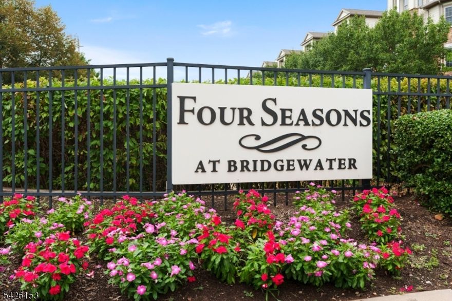 Welcome to Four Seasons where comfort, convenience and low-maintenance living come together in this beautifully updated 2 bed, 2 full bath home with a prime setting overlooking the serene zen gardens. This condo offers exceptional value with major upgrades already done, including a newer (11/23) HVAC system and Navien tankless water heater, providing efficiency, reliability & long-term peace of mind with minimal future expenses. Additionally, the interior has been freshly painted, offering a crisp, clean and welcoming atmosphere.This home features hardwood floors throughout, high ceilings, crown molding, recessed lighting & 42" kitchen cabinetry with a granite counter top and breakfast bar. Tastefully updated bathrooms showcasing quartz counters with under-mounted sinks and in the primary bath, designer fixtures, a frameless shower door & upgraded tile & finishes. Enjoy direct elevator access from the garage straight to your floor- no stairs! Another highly desirable feature includes TWO underground garage parking spaces & TWO large private storage units, offering exceptional extra space.This home is set in a well-maintained community with an active clubhouse, pool, hot tub, game rooms, and bocce ball, offering both a tranquil setting and vibrant lifestyle. Perfectly situated near highways, airport, trains, Bridgewater Mall & fantastic restaurants. Move-in ready, beautifully upgraded and ideally located, don't miss this rare opportunity. Parking spaces 24 & 26