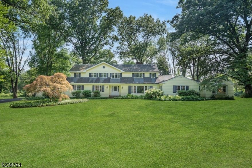 Tucked away down a long private drive, this beautifully private 5B/5.1Ba  sprawling colonial sits on seven pristine acres in the heart of sought-after New Vernon- offering a rare opportunity to renovate and create your own dream home.The interior is an entertainers delight with wonderful flow, spacious rooms and plenty of natural light.  The main living area is expansive and welcoming, with large windows that overlook the stunning views beyond. Sliding glass doors open to the patio-  a perfect spot to unwind and take in the serene surroundings, with hills and fields stretching out into the distance.The established grounds feature a pool, mature specimen trees, raised herb beds and a charming garden shed, all on park-like, level land; providing ample opportunity for outdoor activities and relaxation. This home is ideal for those who value privacy, tranquility and beautiful surroundings, all within a short drive to vibrant Morristown and minutes to the midtown direct. Don't miss out on the opportunity to make this stunning property your own.