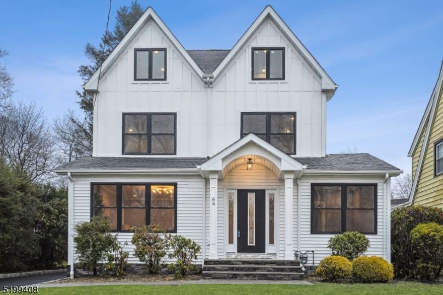 Stunning custom-built 5 bedrooms, 4 full bathrooms and 2 half bathrooms colonial with approx 3600 sqft of living space in the best location of the best town! The first floor of this home boasts a spacious open floor plan, a 1st-floor bedroom with an en-suite bath, one half bath, Livingroom, a family room, and a formal dining room, The kitchen is complete with high-end Jennair appliances, a center island, quartz counters, and custom cabinets. The 2nd floor is home to two bedrooms, a laundry room, and a luxurious master suite with his and hers walk-in closets. The 3rd floor has one bedroom, one full bath, and a recreation area. The basement is fully finished with a rec room and a half bath. All built-in closets throughout the house. EV connection is ready in the garage. Walking distance to schools and train station to NY CITY! Must see!!!