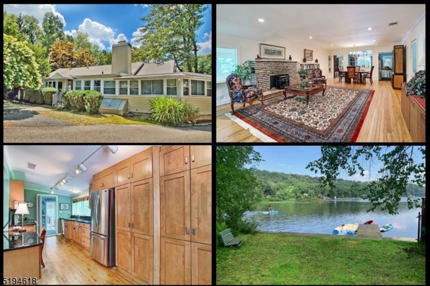 BEST VALUE in Desirable Cedar Lake! This large Ranch boasts an Open Floor Plan, Lake Views, &  Flat .75 Acre property with plenty of parking.  Sale INCLUDES the Lakefront lot with Newer Dock across the road from house. Features & Benefits of this Amazing home include Hardwood Floors, 2 WoodBurning Stoves, GAS Heat, Central Air, RENOVATED Kitchen with Wood Cabinets + Granite Counters, Updated Baths, Storage Galore, + Screened-in Porch, Paver Patio, & Beautiful Gardens for Outdoor Entertaining.  Whole house generator included. Plus, a Brand NEW Roof! Lake Members Enjoy Swimming, Fishing, Non-Motor Boating, 2 Beaches, Year-Round Activities & Events.  Community Club Privileges include Clubhouse with Bar, Tennis & Basketball Courts, Playground & MORE! Ideal Location is close to Clubhouse with easy access to town & Commuting Routes. Discover the Joys of Lake Living!