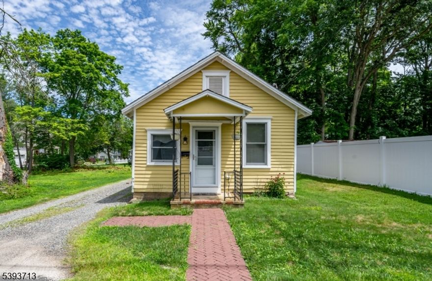 Why rent when you can make this your dream home? BUILD INSTANT EQUITY today!  Cozy Ranch nestled on a level lot with an oversized detached garage and shed with city sewer. You will fall in love as you enter the updated enclosed front porch with lots of natural  lighting. Oversized eat-in kitchen leads to living room and 2 cozy bedrooms. Conveniently located only minutes from Routes 46, 80, 10, 206, mass transit, shopping, lake, schools.  Being sold in "AS-IS" condition! Do NOT go on outside back stairs. Conventional  or cash offers only!