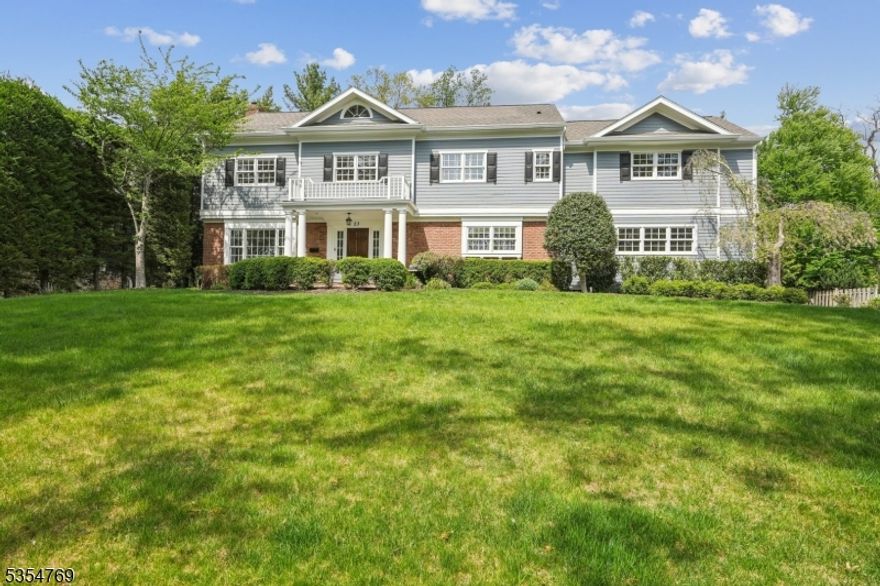 ABSOLUTELY PERFECT! Grand, renovated to perfection every amenity - Meticulously maintained 5 Bed, 3.5 Bath Center Hall Colonial on .53 Acres of totally level, professionally landscaped private grounds. Ideally located on quiet street walking distance to Pingry School & Gero Park & bus service to highly rated Hartshorn Elementary School. Hardwood floors & Sonos speakers throughout, Stunning kitchen w/ custom cabinetry, center island, high end Subzero refrigerator/freezer, Miele Dishwasher, Miele oven, Thermador range & Miele microwave. Totally open to Family Room w/ vaulted ceilings, painted brick gas FP & Surround sound speakers for home theatre, flat screen is included. Easy access to summer outdoor kitchen & grill w/ 2 level Bluestone Patio framing in-ground heated pool + enchanting gazebo, shed & swing set. Formal Living room w/ marble gas FP. Dining room features custom built-in storage w/ marble top. Luxurious Primary suite w/ Palladium window, massive walk-in custom closet, new spa-like bath with radiant heated floor, electric fireplace, soaking tub, shower, plus 4 more bedrooms share 2 more new baths + laundry, and walk-up attic can be easily finished for additional space. Beautifully finished lower level with Recreation room & Exercise room, has every amenity Smart House features. All new thermal windows & doors throughout, Recirculated Hot Water, Reverse osmosis water filtration, whole house generator & heated garage, pre wired for EV Charger, new hot water heater.