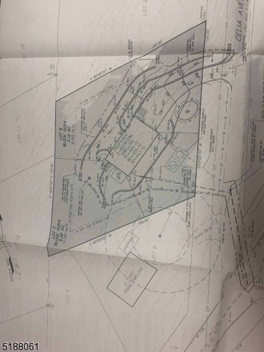 2 Vacant lots sold together (7&8 4&6 Celia Ave)  Opportunity to build a dream home in a great location Previously approved for a 4 bedroom 3 bathroom 2 car garage home.  Public serer available for connection at Flora Ave  Quiet dead end st near schools parks and Lake Hopatcong and Lake Musconetcong Tons of shopping and easy access to public transportation