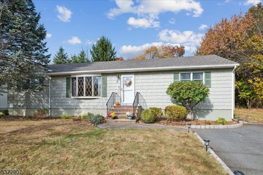 Great opportunity to own this one-floor living home with 3-bedroom, 2-bathrooms, located in a quiet neighborhood on the convenient east end of town. This Ranch style home offers a spacious layout with wood floors, living and dining rooms, and an inviting primary bedroom complete with an ensuite bathroom for added privacy and convenience. Good size bedrooms, and an eat-in kitchen that opens to an enclosed porch.  The large, level yard, offers a great outside space for entertaining includes an in-ground pool fully fenced. The partially finished basement provides additional space with a laundry area, workshop, and ample storage. Located close to Morristown and NJ Transit's direct line to NYC, this home is ideal for commuters seeking a tranquil retreat with city access. Public water, public sewer, and natural gas services add further convenience, and the home is within an excellent school district. This is a great opportunity to add your personal touches and transform this charming property into your dream home.