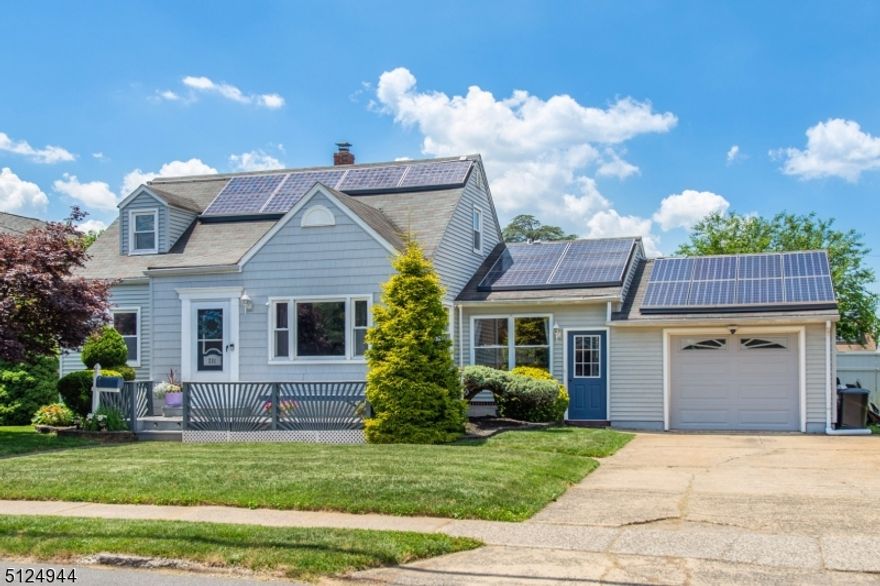 Meticulously maintained 4 bedroom 1.5 bath Cape Cod. Updated kitchen (2021) with new white quartz countertops, new subway tile backsplash, stainless steel appliances, floating shelves, ample cabinet space, breakfast bar and access to back deck. Kitchen flows into an oversized living room & dining room. First floor Master bedroom and second bedroom next to the main bathroom. Second floor has 2 good sized bedrooms with plenty of storage. Large double lot makes for an extensive fenced backyard which boasts an above ground pool, hot tub covered by pergola, patio and deck. Front yard has a porch, gorgeous Japanese Maple with large driveway leading to a deep attached garage. Basement includes 3 additional rooms being used as storage, exercise room and rec room. Basement also has laundry, a half bath and an outside entrance. Clear pride in ownership and it shows! Freshly painted throughout, new washer & dryer, new refrigerator, new whole house attic fan and new exterior outlets! LOTS of storage space. Ideally located near highways, shopping and public transportation and under 1 hour from NYC! Only minutes from the direct train to NYC!