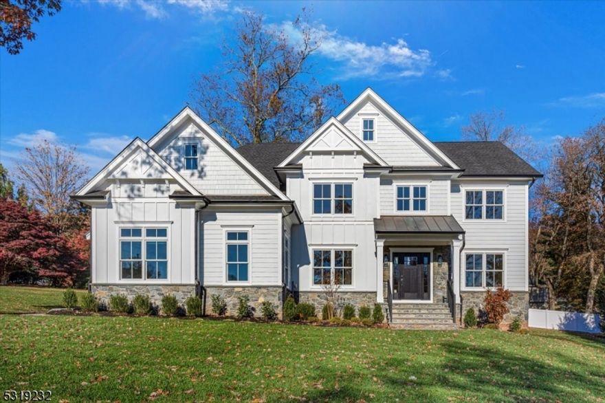 Introducing a magnificent new construction by CRC Communities, recognized as one of New Jersey's premier builders. Nestled at the end of a cul-de-sac on a spacious .63-acre lot within a private subdivision, this stunning home is perched high in the Watchung Mountains. Offering 5 bedrooms and 5 bathrooms, this residence features an open floor plan, extensive millwork throughout, and exceptional quality with meticulous attention to detail throughout. The gourmet kitchen is a chef's dream, equipped with top-of-the-line finishes, an expanded island, a sunlit breakfast room surrounded by windows, a coffee station with floating shelves, and ample storage cabinets. Additional highlights include a guest suite on the first floor, custom cubbies in the mudroom, a laundry room on the second floor, a three-car garage, and much more. The elegantly designed primary suite boasts a tray ceiling, two oversized custom closets, and a luxurious ensuite bathroom featuring dual vanities, a spacious stall shower, a fabulous soaking tub, and a separate water closet. The upper level comprises three additional beautiful suites. This impressive home and property are conveniently located just minutes from major highways, the beautiful Watchung lake and walking paths, excellent school districts, and a variety of amenities. It's a must-see to truly appreciate its beauty! Ready for immediate occupancy.