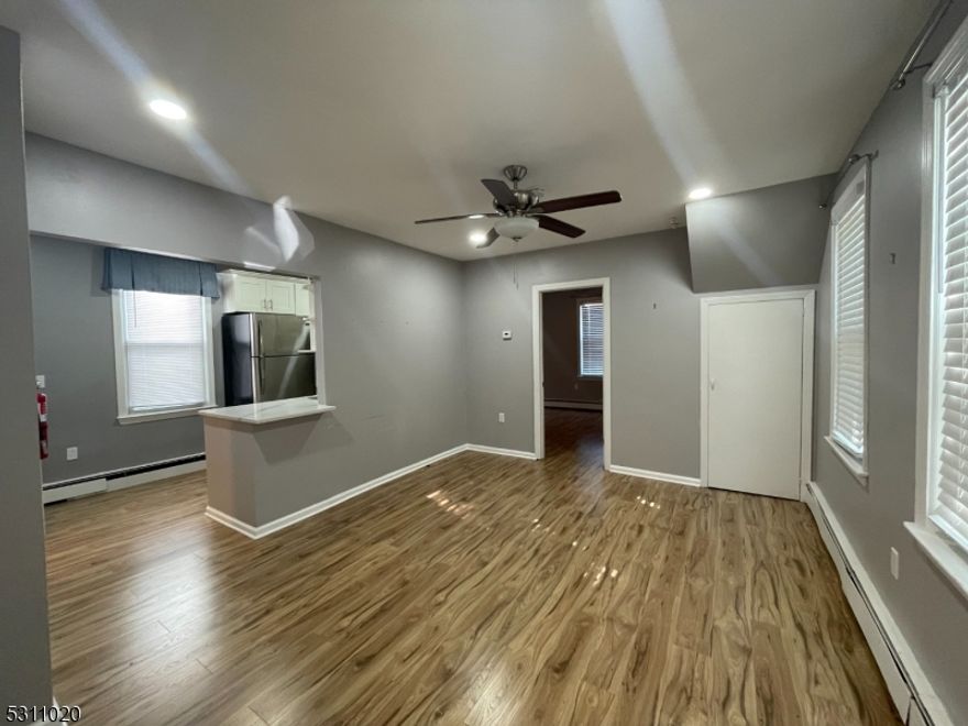 Renovated First Floor Unit. Large 2 Bedroom / 1 Bath Unit in the Heart of Dover. Just a few short blocks from the train and all the great restaurants and shops of Dover. Easy assess to all major roads. Off Street Parking. All new floors and freshly painted rooms. New Kitchen has all Stainless Appliances with New Bright Cabinets, Quartz Countertops, and tile backsplash. Bath fully renovated with tiled shower/tub. Large bedrooms, Master has separate small office area and separate large closet. Washer/Dryer connections. Tennant pays Electric, Gas, Water.