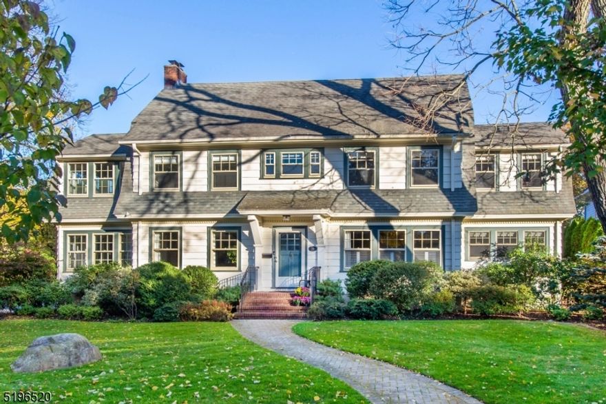 Your search is over! This meticulously renovated 1917 Dutch Colonial on coveted Waterbury Rd checks all the boxes,even the ones you havent thought of yet. Magnificent 1st floor,rich w/ architectural detail including intricate moldings,hw floors,wood burning fireplace,plantation shutters,French & glass paned doors leading to formal living,dining,& family rooms. Gorgeous EIK w/ custom cabinets,granite countertops,SS appliances,wall oven,combined convection/ microwave oven,warming drawer,4 burner gas range w/ griddle,& radiant floor heat. Completing 1st fl is powder room & mud room leading to custom back porch ideal for peaceful enjoyment. Take the grand staircase to 2nd fl or the back staircase from kitchen,all lead to elegant primary BR w/ luxurious ensuite BA,updated w/ radiant heat floors,air-jet tub,marble tiling,& custom stall shower. 3 gracious sized BRs,sunroom,& remodeled main BA w/ radiant heat floors round out the stately 2nd fl. The 3rd fl boasts of modern full BA & 2 spacious BRs. Fabulous finished basement w/ high ceilings perfect for entertaining,laundry room,powder room,large storage/pantry,& utility room complete w/ shelving. Full house generator & detached 2 car garage. Professionally landscaped yard w/ built-in sprinkler system to maintain perennials,bushes,and trees which flower throughout the seasons. The final jewel on this crown is it's location,just a few short blocks to Watchung Plz,NYC train/bus,Brookdale & multiple parks,schools,& shops. Welcome home!