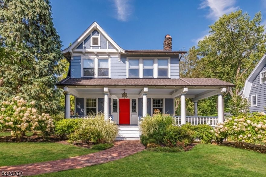 Directly across from the historic Roosevelt estate carriage house sits 105 Durand Road - a home that beautifully balances rich history with thoughtful, modern design. Once owned by Pulitzer Prize-winning cartoonist Lute Pease, this 4-bedroom plus office residence is perfectly positioned blocks from Maplewood Village, South Mountain Reservation and NYC transit. The home has been comprehensively updated, beginning with a 2015 main-level transformation creating effortless, open flow.  The gourmet kitchen features a Bosch appliance suite, Carrera marble counters, and a custom reclaimed wood island, opening into a bright family room with Anderson 400 Series windows and elegant French doors. Attention to detail continues in the private quarters, where every bathroom is rebuilt to high standards, including a primary bath in Carrera marble. The detached garage is engineered as a premier creative retreat; structurally reinforced and outfitted with dedicated high-capacity electrical service, it is ideal for a professional workshop, art studio, or home gym.Infrastructure offers peace of mind. An exterior restoration saw the house stripped to bare wood before repainting, alongside a full roof replacement. Modern mechanical upgrades include a natural gas conversion, new central AC system, and a full PVC sewer line replacement. Both mechanically and aesthetically perfected for today's lifestyle, this property offers a rare chance to own a piece of local history. Welcome home.