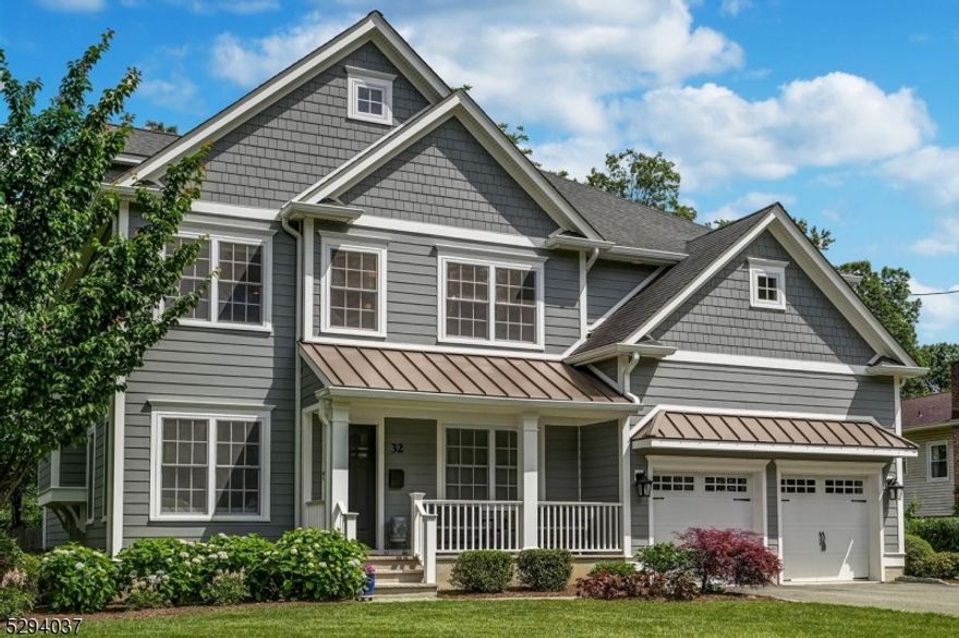 Luxury living with this exquisite 2017 Custom Colonial, 5 bed, 5.1 bath masterpiece. Nestled on a sprawling,1/2 acre level lot, this home showcases unparalleled craftsmanship throughout. Indulge your culinary senses in the custom gourmet kitchen w/ Quartz countertops,Thermador appliances. Large island that seamlessly flows into the Great Room adorned w/ a charming stone fireplace. Entertain with ease as the large butler's pantry effortlessly connects the formal Dining Room, Kitchen, and Great Room. Retreat to the tranquility of the First-floor bed and bath, while the 2-car attached garage leads to a convenient mudroom, pantry & half bath. Upstairs, discover a lavish Primary Suite, complete with a sprawling walk-in closet and a spa-like bathroom featuring a luxurious shower and soaking tub. Three additional bedrooms upstairs, including one en-suite and one with Jack and Jill bath. There is a bonus room that offers versatility as a den/office. The expansive finished basement includes a Rec room with full bath and gym. Other elegant touches include Hardie Plank siding, hardwood floors, full house generator, coffered ceilings, extensive wainscoting, gorgeous trim, large custom closets, walk-up attic, custom Hunter Douglas electric blinds, manicured gardens, a charming front porch, and a spacious back deck. Every corner of this home radiates style and sophistication.Walking distance to schools, NYC trains, and town. Enjoy the epitome of suburban living in sought-after Chatham, NJ.