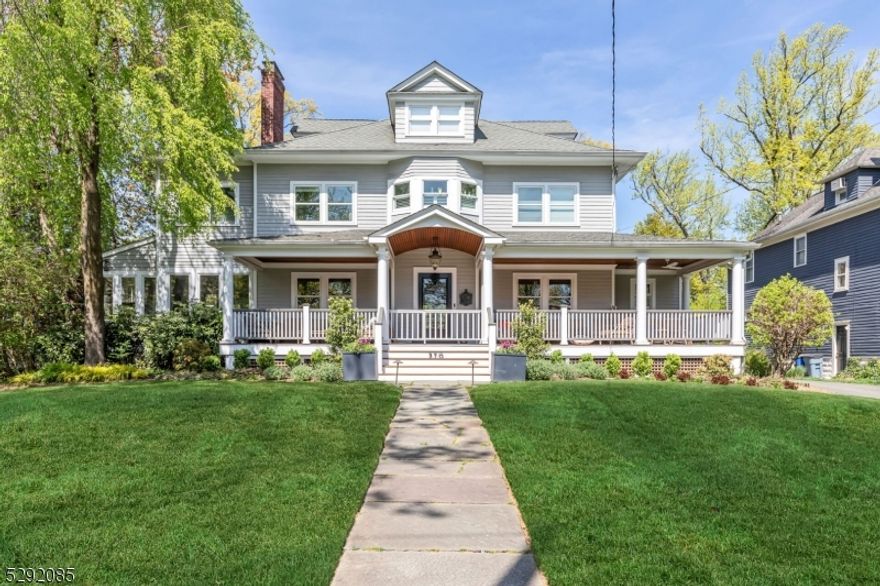 Located on one of Westfield's most notable streets, this one-of-a-kind, 5 bed, 5 full, 2 half bath home has been renovated and expanded to perfection. This incredible home is set on a spacious .54 acres and offers 4 levels of living plus an incomparable exterior luxury living experience. Sweeping covered front porch, meticulously planned rear yard with back deck, patio with custom fireplace area, 'Soake' plunge pool and mature plantings with automated uplighting, Fully renovated in 2019, the 1st floor offers a grand entry flanked by formal Living Room and Dining Room. Move thru the foyer to a sun-lit custom designed Eggersmann Kitchen; limestone center island, Miele appliances, 2 prep areas, induction stove, 2 refrigerators, 2 dishwashers. Custom mudroom with industrial venting system (Any sporting person's dream!), Spacious family room , 2 half bathrooms. The 2nd floor has 4 beautifully appointed bedrooms, all with ensuite baths & Laundry. Primary bedroom offers a designer bathroom with soaking tub and zero entry shower, dressing area and 2 walk in closets. Third floor with 5th bedroom and full bathroom. The Lower level hosts a Rec Room, full bath, additional Laundry & storage. The home is further elevated by 10 inch wide plank oak flooring with 1st floor & primary radiant heated floors. Electronic smart-home system. Electric car hook up. Over-sized 2 car garage with 2nd level, perfect for your next entertainment area. Exquisitely appointed inside and out!