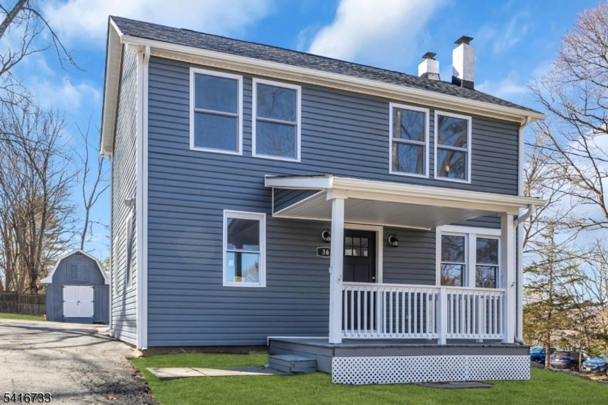 Step into comfort, style, and peace of mind with this beautifully renovated 3 bedrooms + office colonial that blends classic charm with modern updates throughout. The spacious primary bedroom is conveniently located on the first floor, featuring double closets and a private en-suite full bathroom. The brand-new kitchen showcases stainless steel appliances, modern cabinets, granite countertops. Separate dining area - perfect for everyday living and entertaining. A half bath and bright living spaces complete the main level, all enhanced by new flooring, fresh paint, and all-new lighting throughout the home.Upstairs you'll find 2 additional bedrooms, an office / playroom or guest room and a fully renovated full bathroom, providing extra comfortable space. The finished basement with closets adds valuable extra living or storage space. Major updates include a new roof, new siding, mostly new windows, and updated plumbing and electrical systems, offering peace of mind for years to come. The home is equipped with hot water baseboard heating with two zones (first floor and basement on one zone, second floor on the other). Outside, enjoy a very private setting, a storage shed, and parking for 4+ cars. With extensive upgrades, flexible living space, and move-in ready condition, this home is the perfect place to start your next chapter. come see it before someone else calls it home! *Train tracks near the house are NOT active