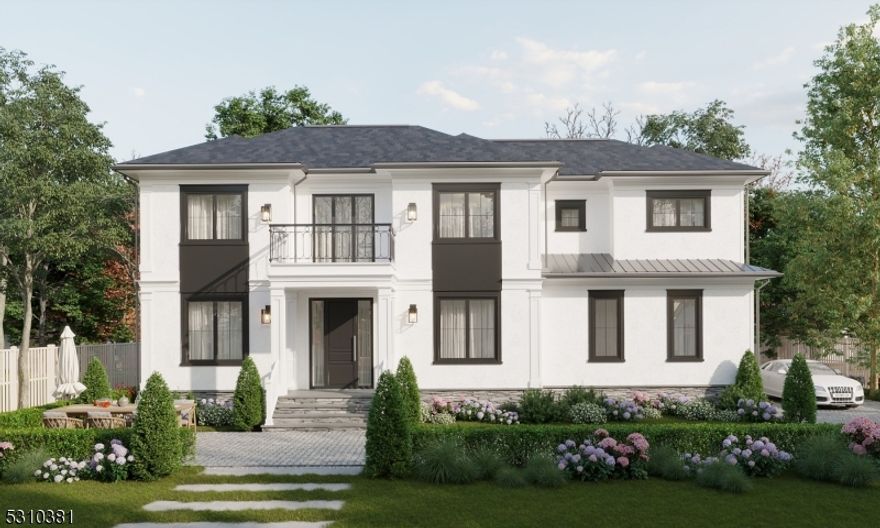 Welcome to this stunning NEW CONSTRUCTION COLONIAL featuring a SPARKLING POOL, located in a desirable neighborhood on a quiet cul-de-sac. Set on 0.38 acres, this impressive 6-bedroom, 5.5-bathroom residence offers 5,200 square feet of luxury across three beautifully designed levels. Inside, you'll find an inviting open-concept layout with designer finishes throughout. The gourmet eat-in kitchen is a chef's dream, featuring custom cabinetry, a spacious center island, high-end appliances, quartz countertops, and a walk-in pantry. The gorgeous family room w SOARING CEILING flows seamlessly from the kitchen & includes an electric fireplace & sliding doors leading to a large paver patio and expansive flat backyard ideal for entertaining. The grand double-height foyer introduces the main level, which also includes a formal living room, sophisticated dining room, guest ensuite, stylish powder room, and practical mudroom. Upstairs are four generously sized bedrooms, including a luxurious primary suite with an oversized walk-in closet and spa-inspired bathroom featuring a soaking tub, stall shower, and dual sinks. One additional bedroom is en-suite while the other two share a full bathroom. A convenient laundry room is also on this floor. The finished basement boasts impressive 9-foot ceilings and provides additional living space with a bedroom, private office, large recreation room, and full bathroom. Modern smart home features and a 10 YEAR BUILDER'S WARRANTY