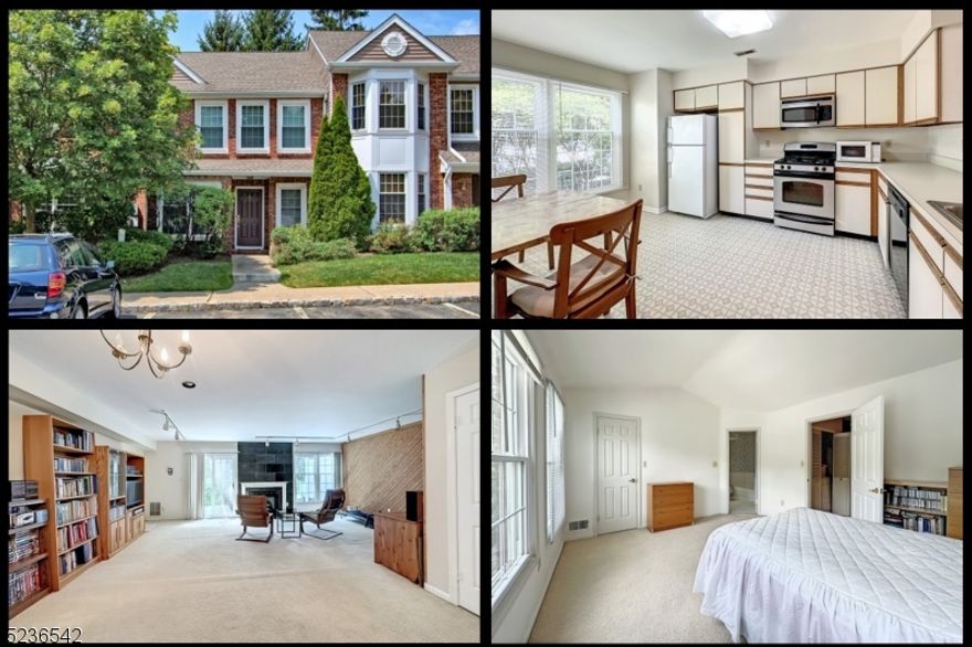 Incredible Location! Close to Everything - Shopping, Restaurants, Medical Care, Recreation & Athletic Fields, Public Transportation & Rt. 80. This 3 BR Townhome at end of a cul-de-sac has it ALL... an Open Floor Plan with Pass-thru from Kitchen to Dining Rm, Gas Heat with Newer Furnace, Central Air, Recessed & Track Lighting, Convenient Laundry Area on Bedroom Level & Much More! Relax at the community Pool in summer and Cozy up to your own wood-burning Fireplace in winter. The Primary Bedroom Suite includes a Walk-in Closet, Vaulted Ceiling, + Full Bath with Double Vanity. Entertaining is Easy both inside & out with Sliders from Living Rm to a wooded, tranquil backyard with an 11 x 8 patio. Many rooms are freshly painted, and all appliances & window treatments are included . All this for a price you can afford.